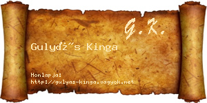 Gulyás Kinga névjegykártya